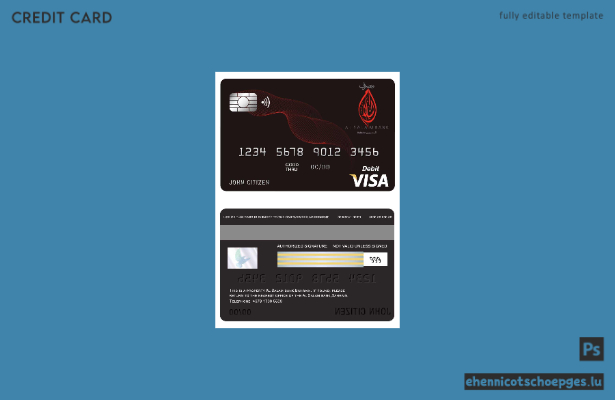 Beispielvorschau der Visa-Karte der Bahrain Al Salam Bank